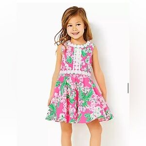 Lilly Pulitzer Floral Pink Sleeveless Dress